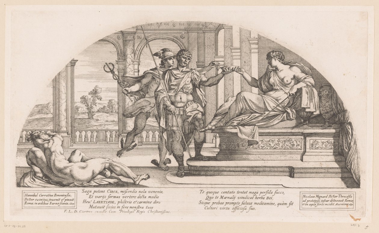 Odysseus med Circe Historier fra Odysseen (serietitel) af Nicolas Mignard