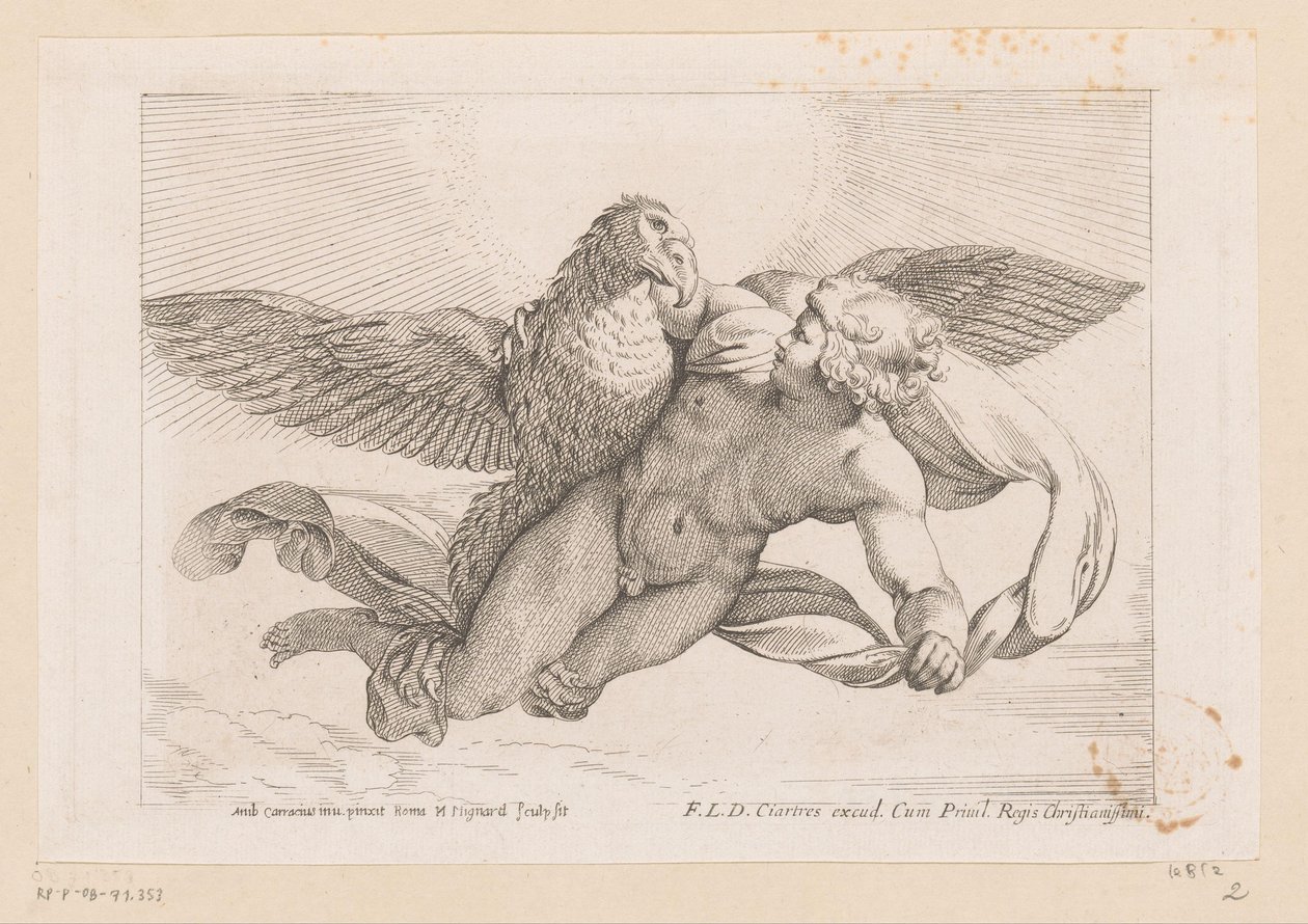 Kidnapning af Ganymedes af Nicolas Mignard
