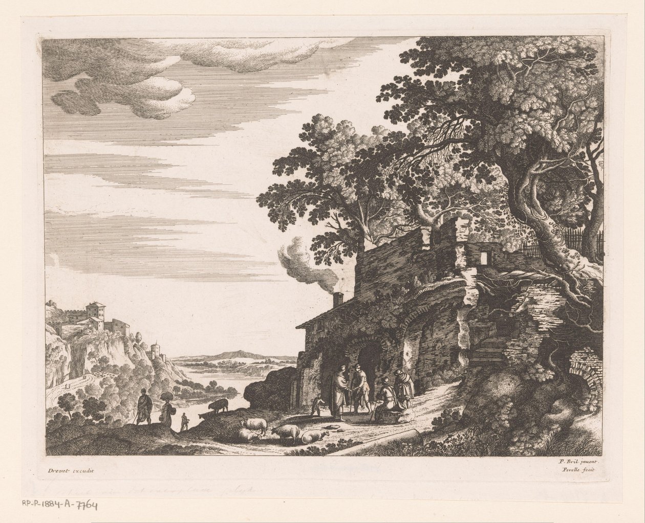 Hyrder ved en ruin af Nicolas Perelle