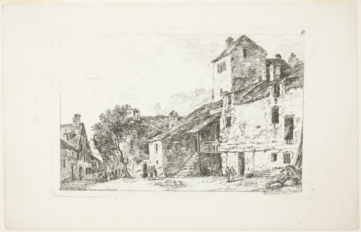 Landskab, fra Deuxieme Cahier de Paysage af Nicolas Perignon