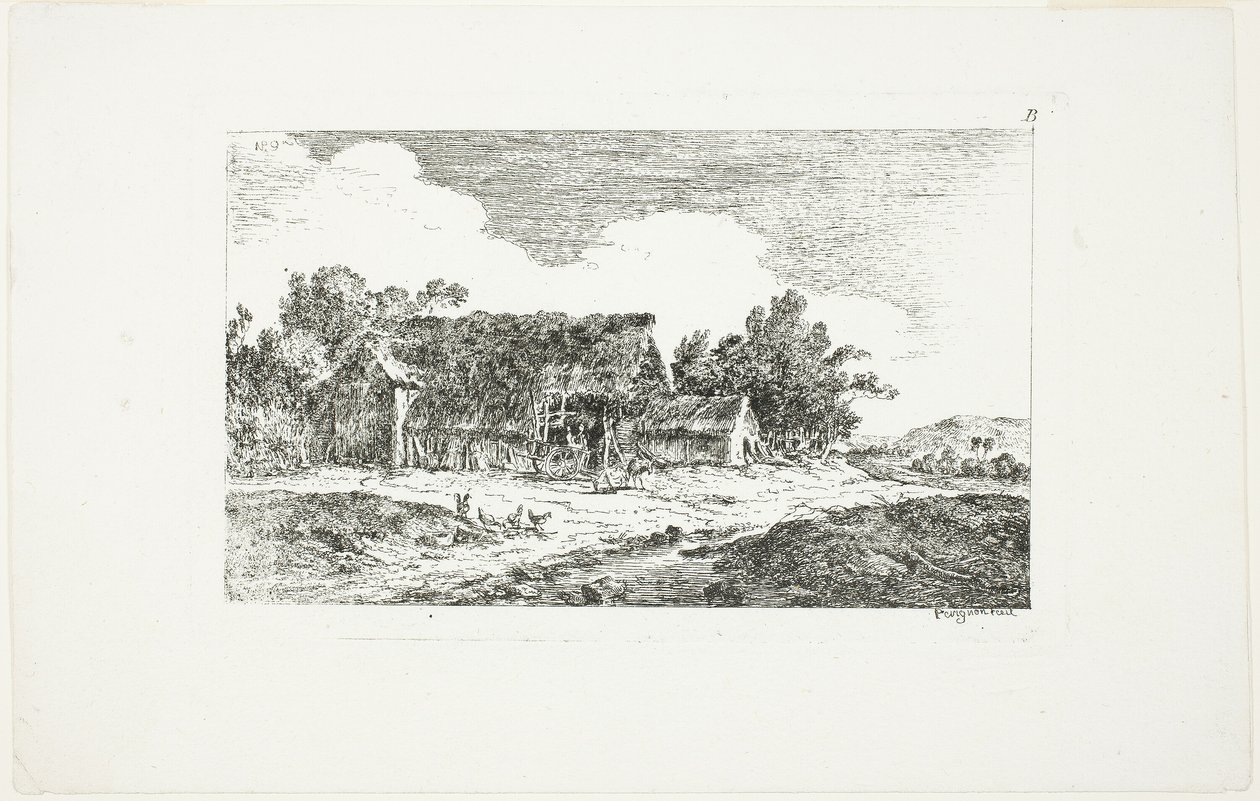 Landskab, fra Deuxieme Cahier de Paysage af Nicolas Perignon