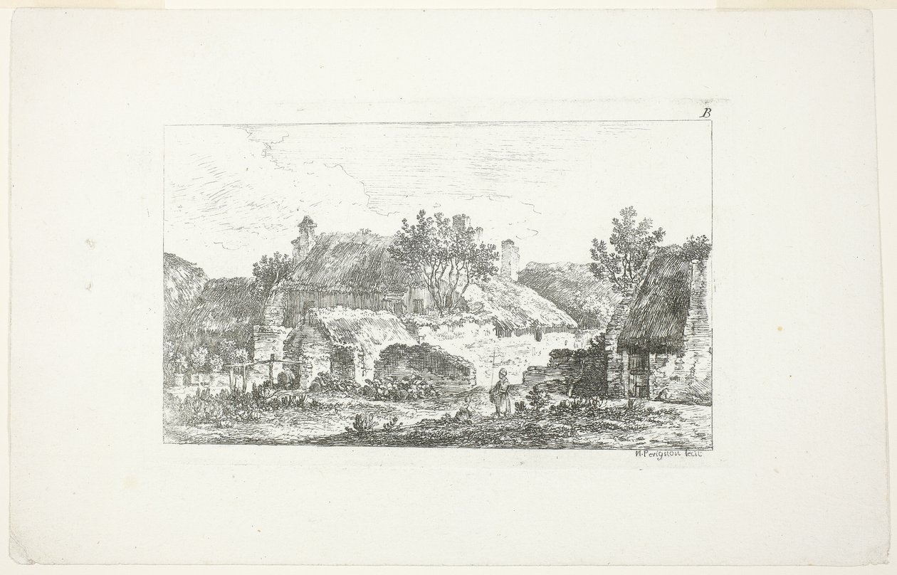 Landskab, fra Deuxieme Cahier de Paysage af Nicolas Perignon