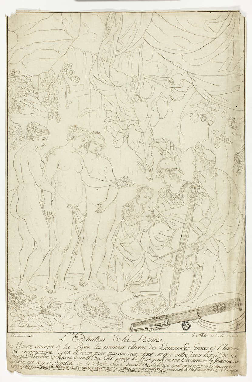 Uddannelse af Marie de Medicis af Nicolas Pierre Loir