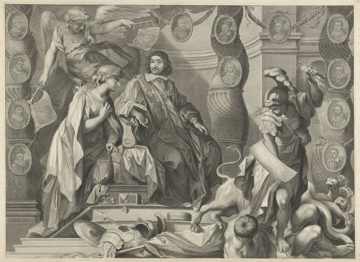 Reklametryk af Aegidius Le Maistre (1663), øverste del af Nicolas Pitau (I)