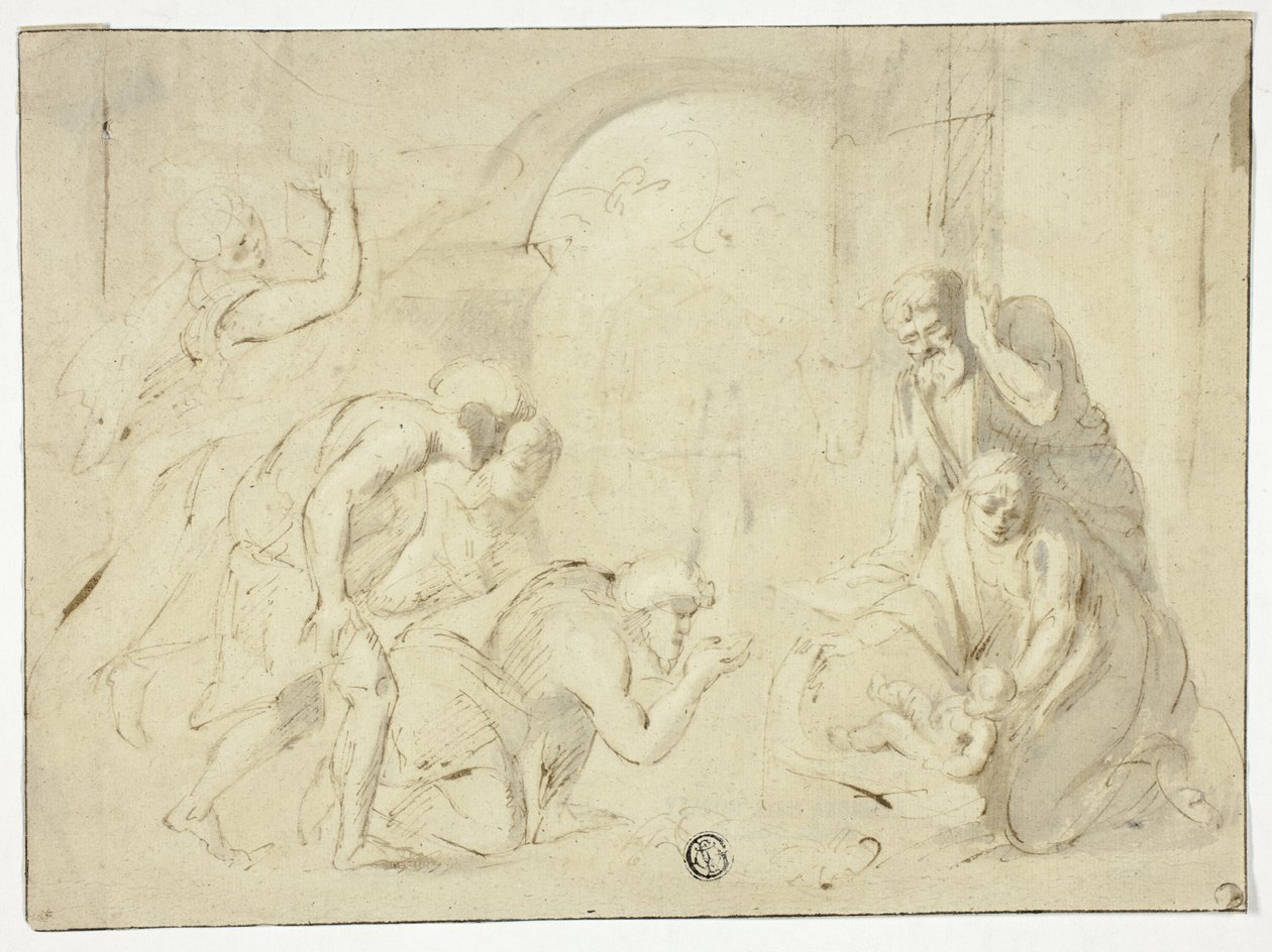 Hyrdernes tilbedelse af Nicolas Poussin