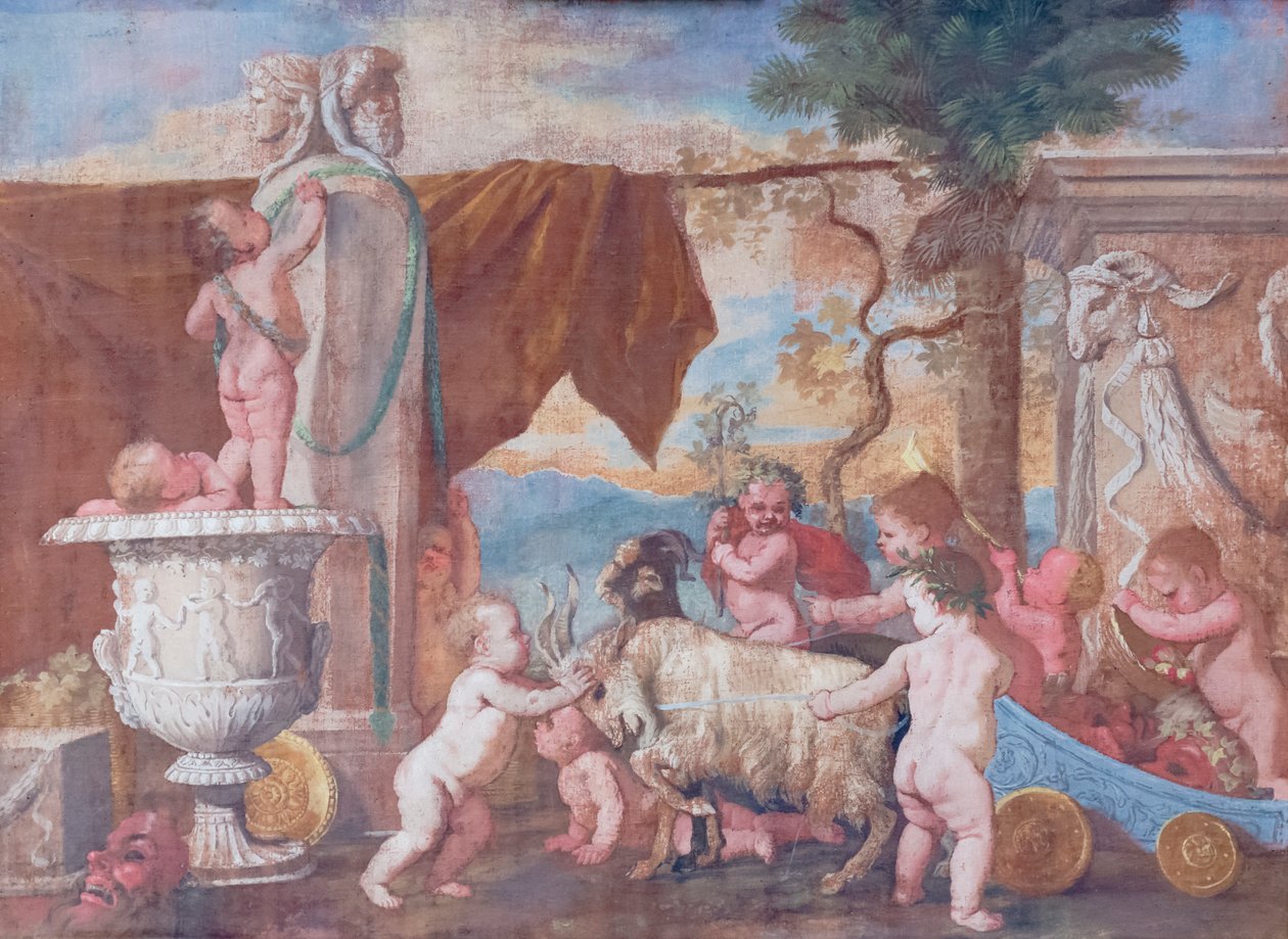 Bacchanal med keruber af Nicolas Poussin