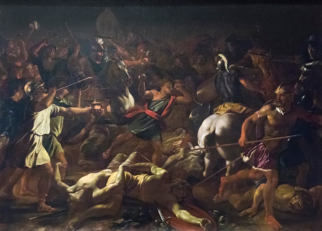 Slaget ved Gideon mod midjanitterne af Nicolas Poussin