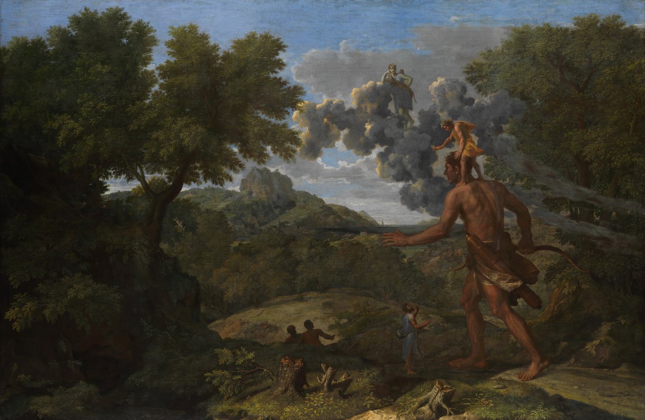 Blind Orion søger efter den opgående sol, 1658. af Nicolas Poussin