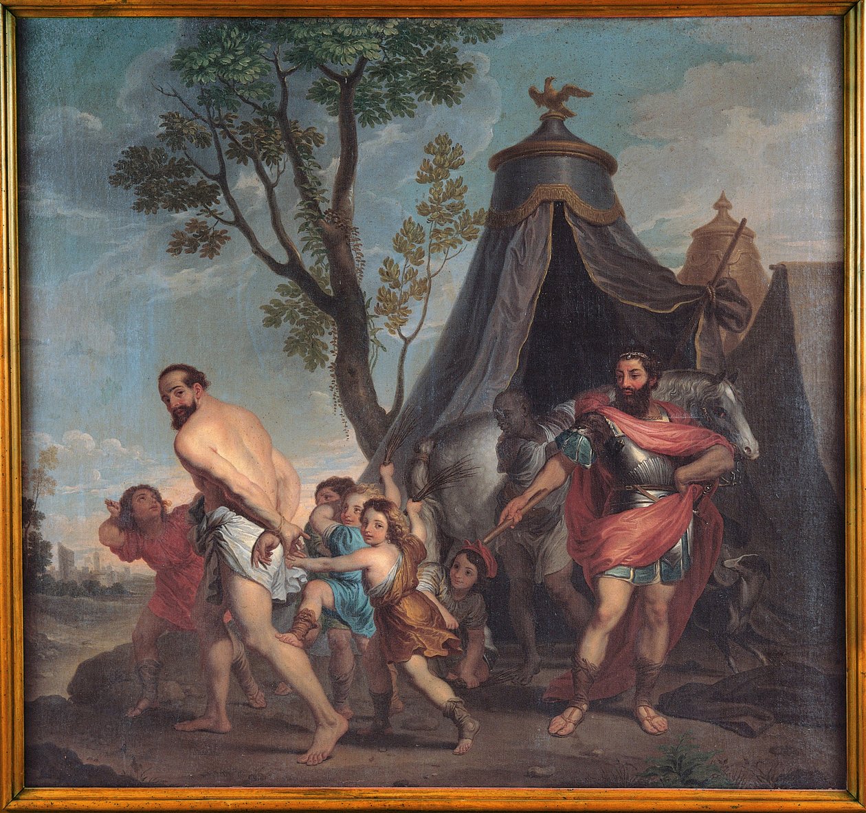 Camillus og skolemesteren i Falerii af Nicolas Poussin