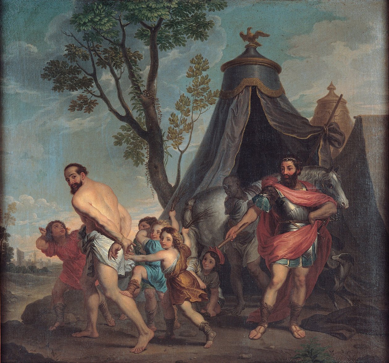 Camillus og skolemesteren i Falerii, 1635-1640 af Nicolas Poussin