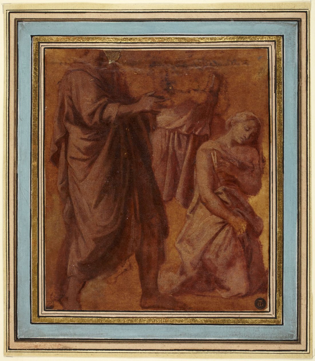 Christus und die Ehebrecherin af Nicolas Poussin
