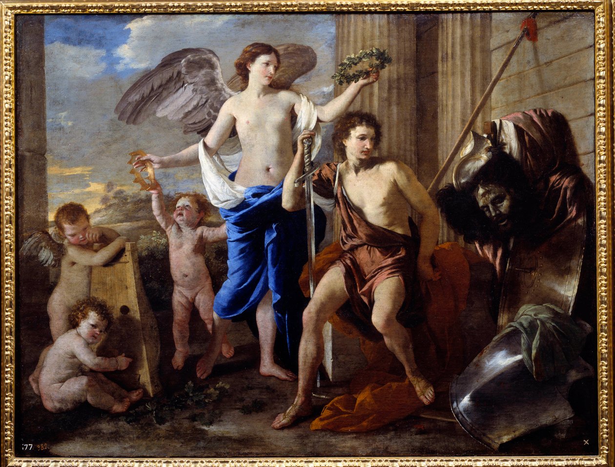 Davids triumf. Maleri af Nicolas Poussin (1594-1665) af Nicolas Poussin