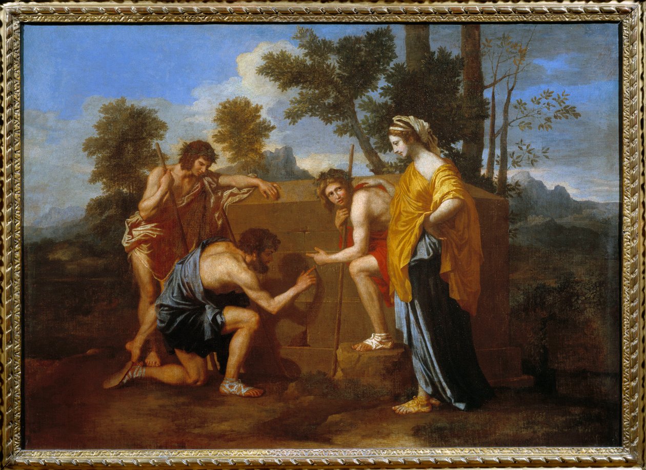 Et i Arcadia ego eller The Shepherds of Arcadia af Nicolas Poussin