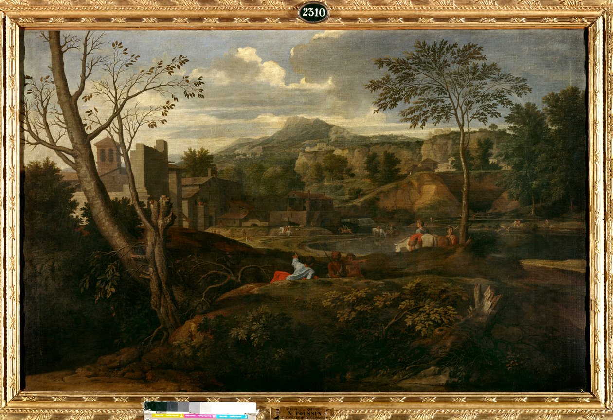 Ideelt landskab. Maleri af Nicolas Poussin af Nicolas Poussin