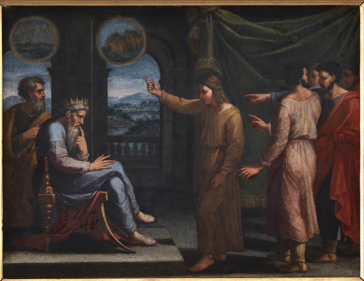 Josef tolker Faraos drøm af Nicolas Poussin