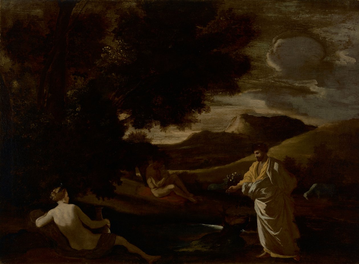 Kong Midas forvandler en egegren til guld af Nicolas Poussin