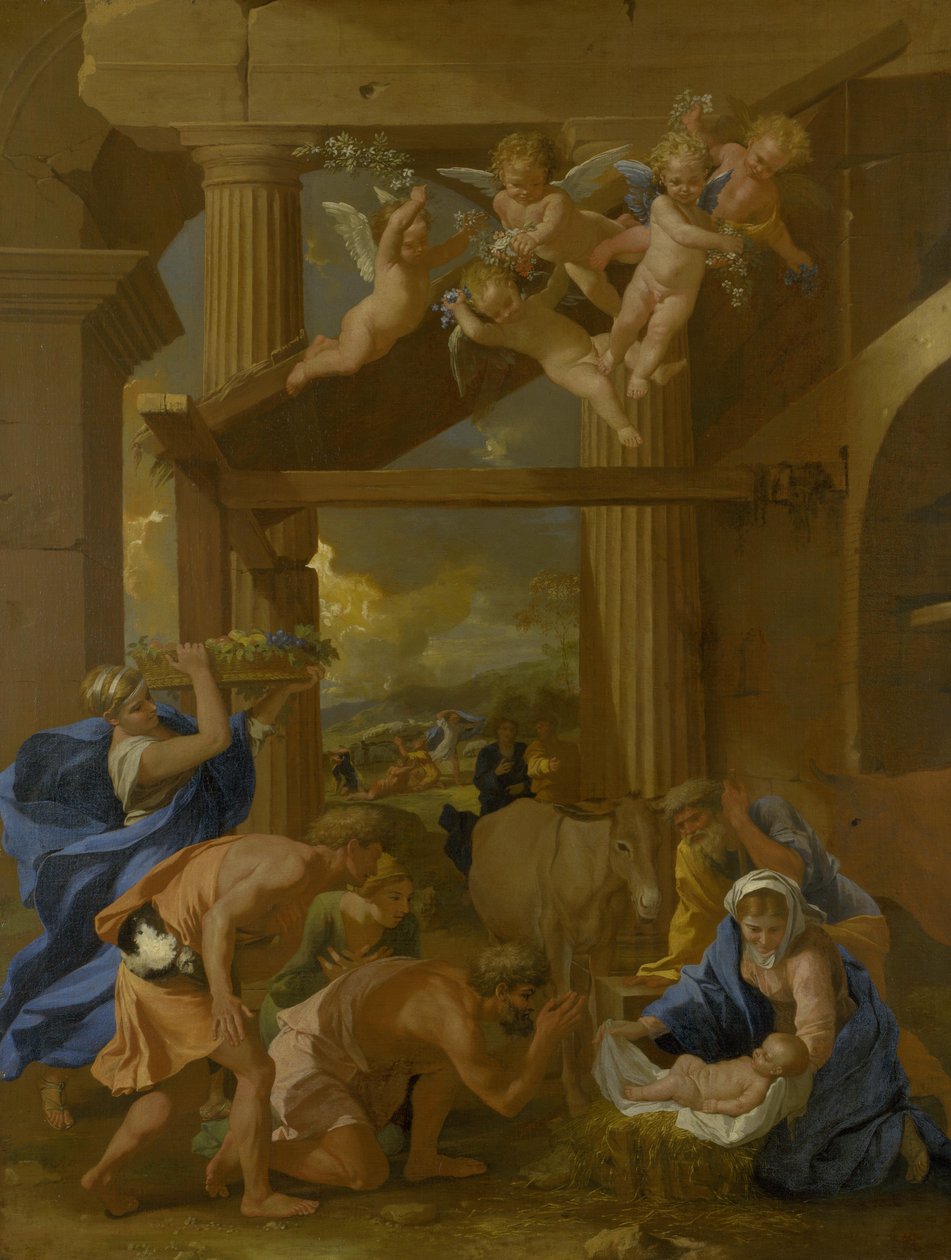 Hyrdernes tilbedelse af Nicolas Poussin