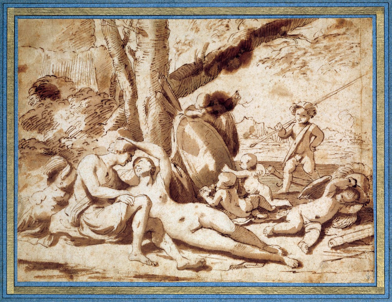 Mars og Venus af Nicolas Poussin