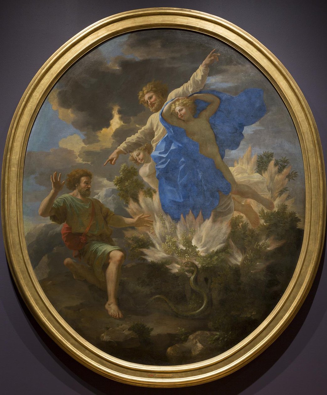 Moses og den brændende busk af Nicolas Poussin