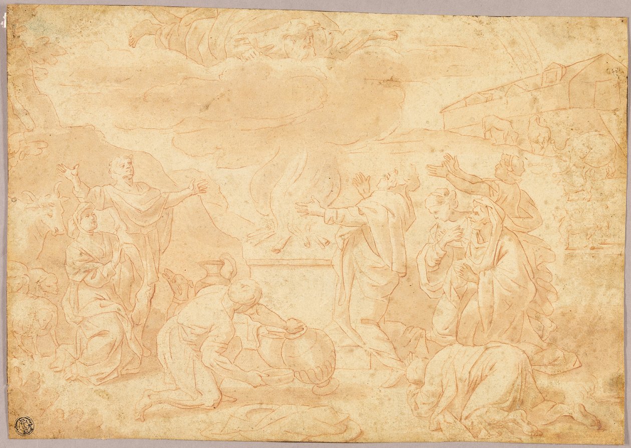 Noahs offer af Nicolas Poussin