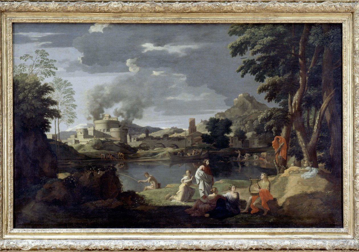 Orpheus og Eurydice af Poussin, Louvre-museet af Nicolas Poussin