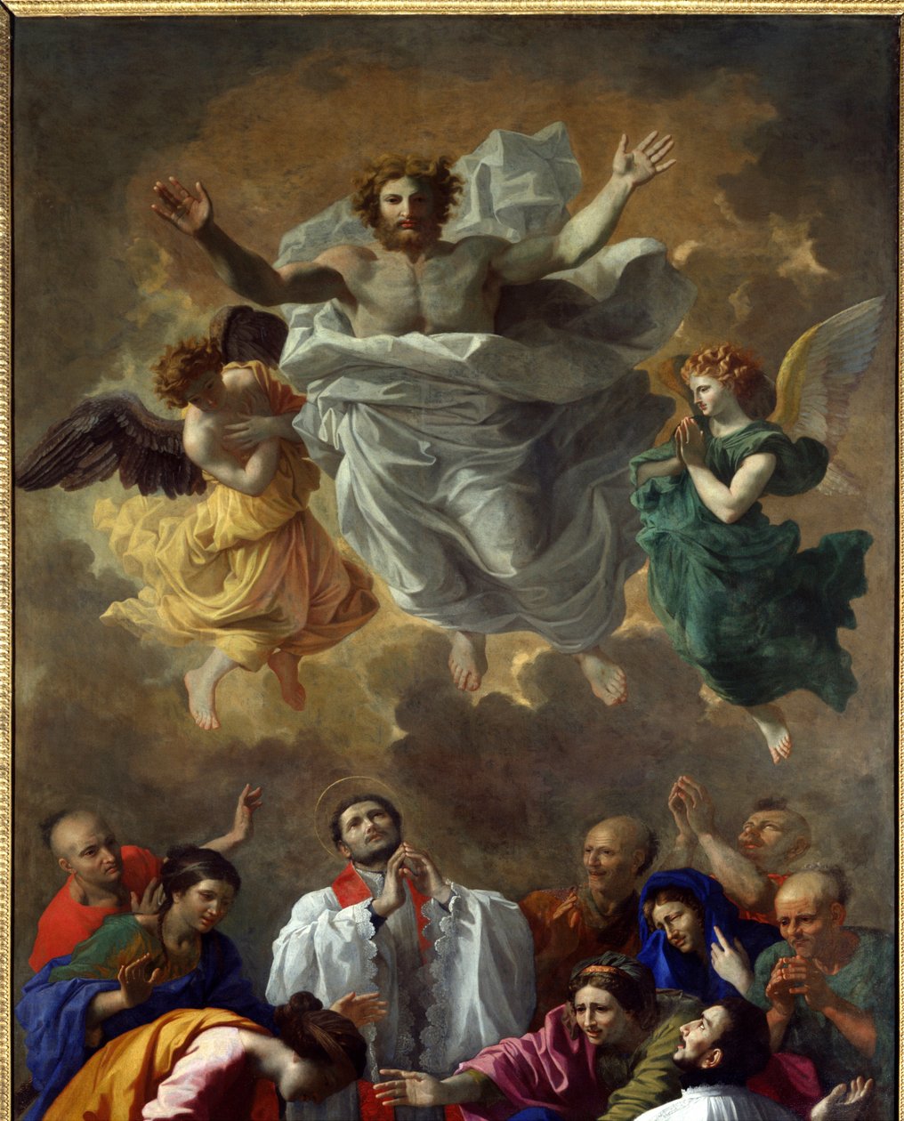 Sankt Francois Xavier minder til livs datteren af en beboer i Cangoxima i Japan Sankt Francois Xavier af Nicolas Poussin