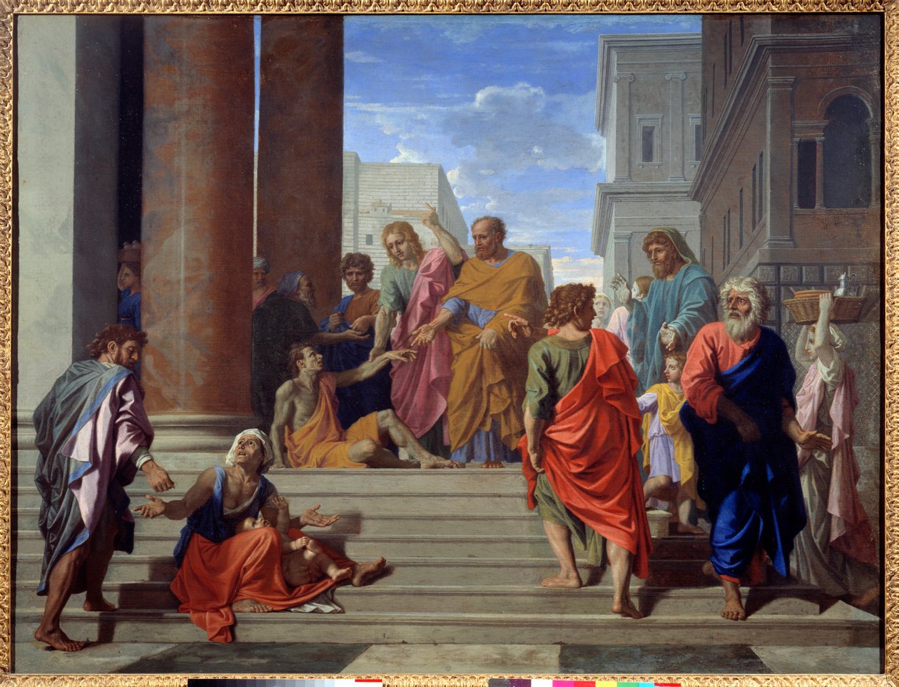 Sankt Peter og Sankt Johannes fører den lamme af Nicolas Poussin