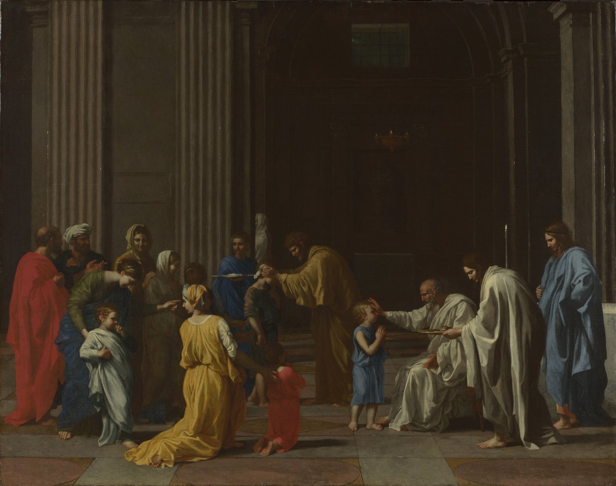 Syv sakramenter: Konfirmation, ca 1637-1640 af Nicolas Poussin