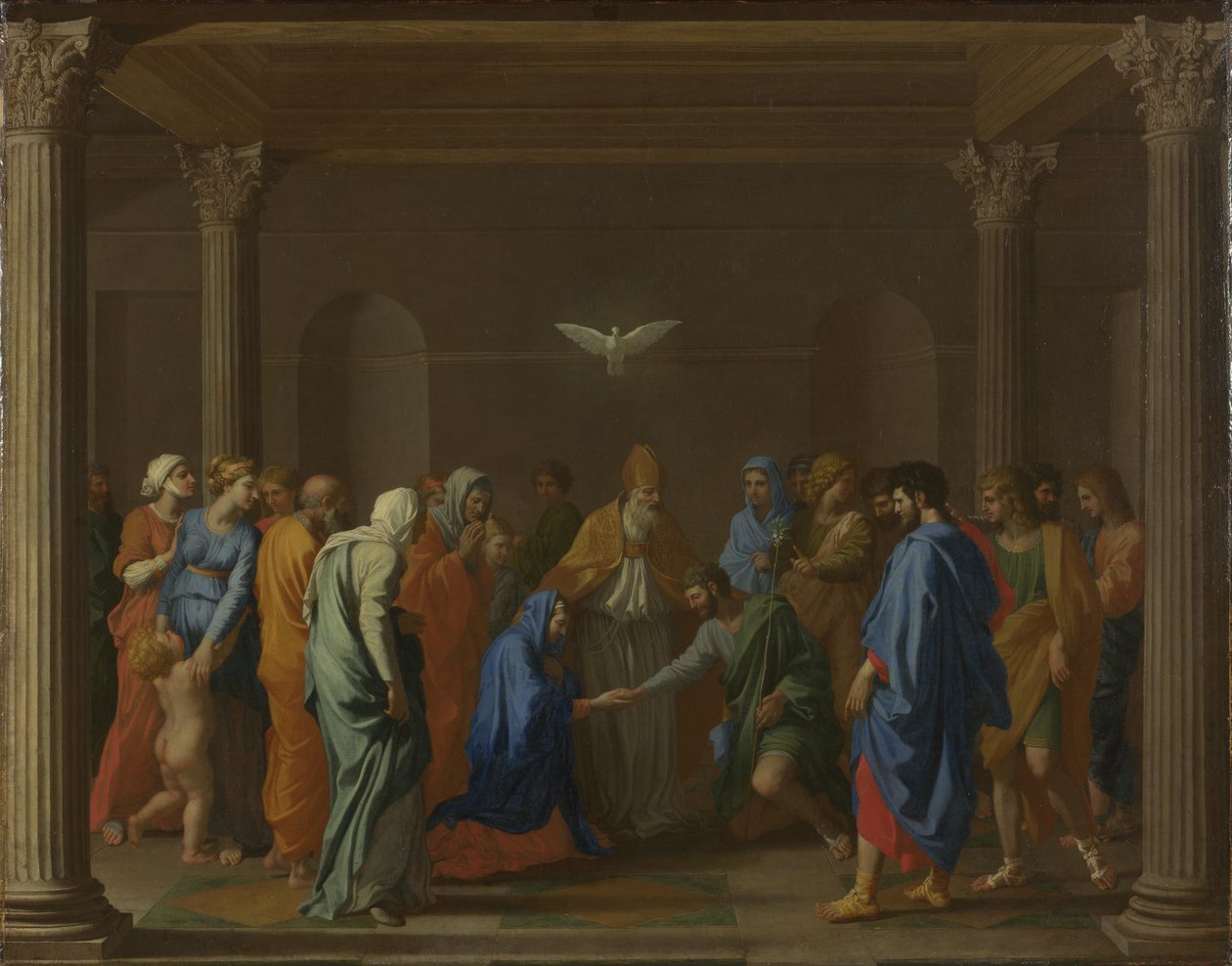 Syv sakramenter: Ægteskab, ca 1637-1640 af Nicolas Poussin