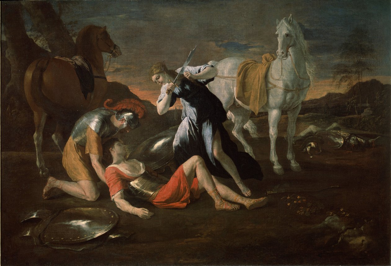 Tancred og Erminia, 1631 af Nicolas Poussin
