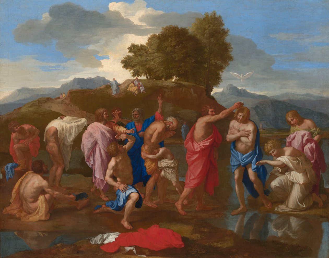 Die Taufe Christi af Nicolas Poussin