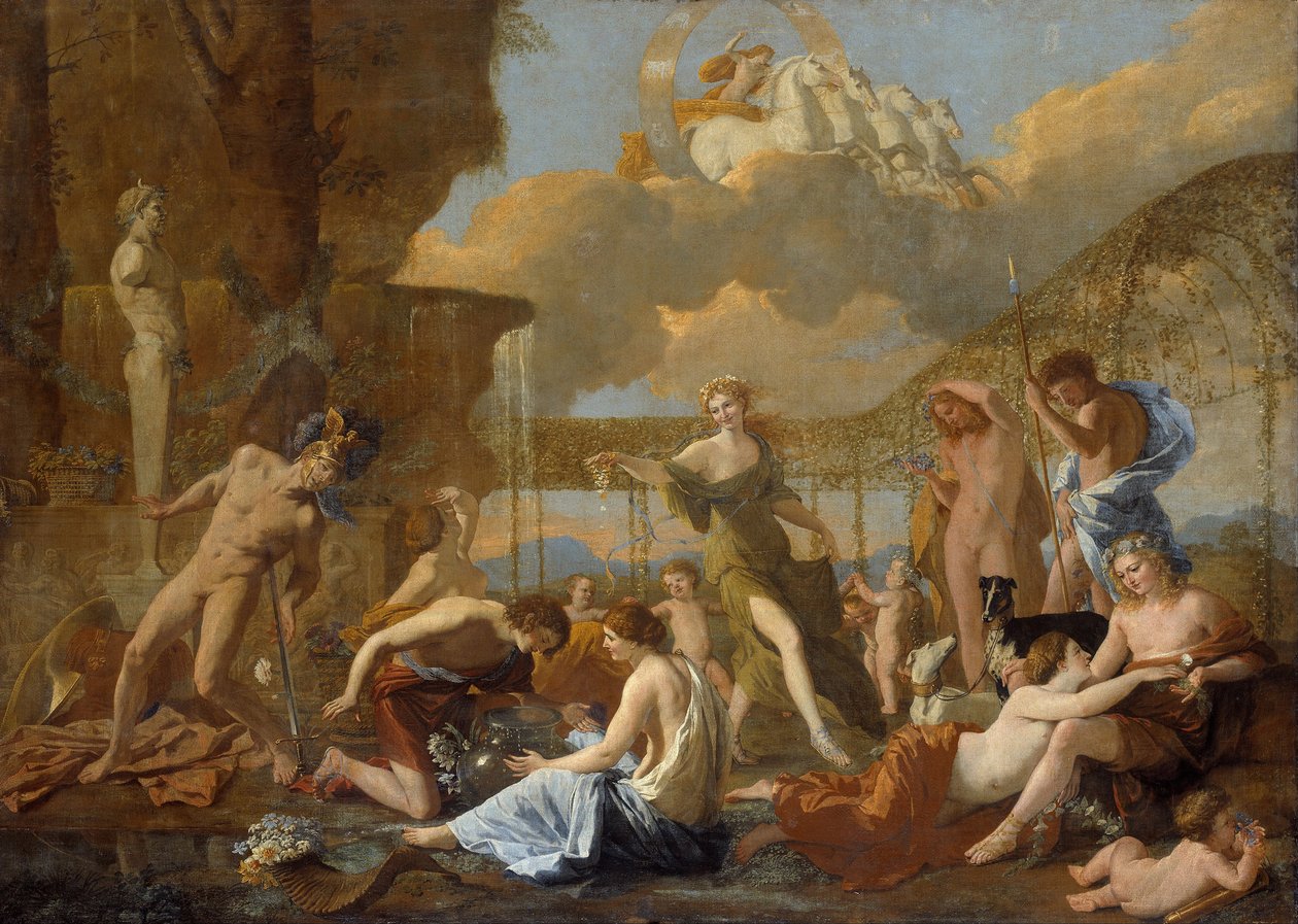 The Empire of Flora, 1631 af Nicolas Poussin