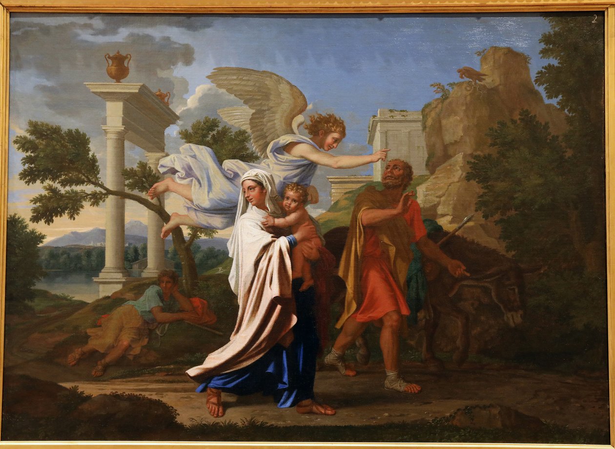 Flugten til Egypten, 1657 af Nicolas Poussin
