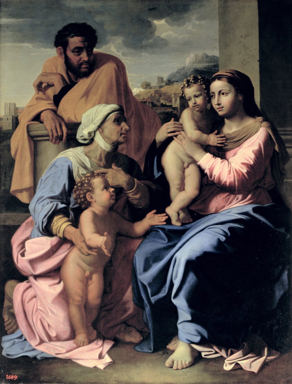 Den hellige familie med St. Elizabeth og Johannes Døberen af Nicolas Poussin