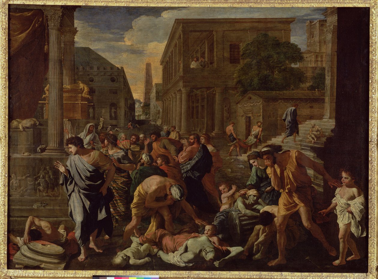 Ashdod-pesten eller filistrene ramt af pesten, 1630-31 af Nicolas Poussin
