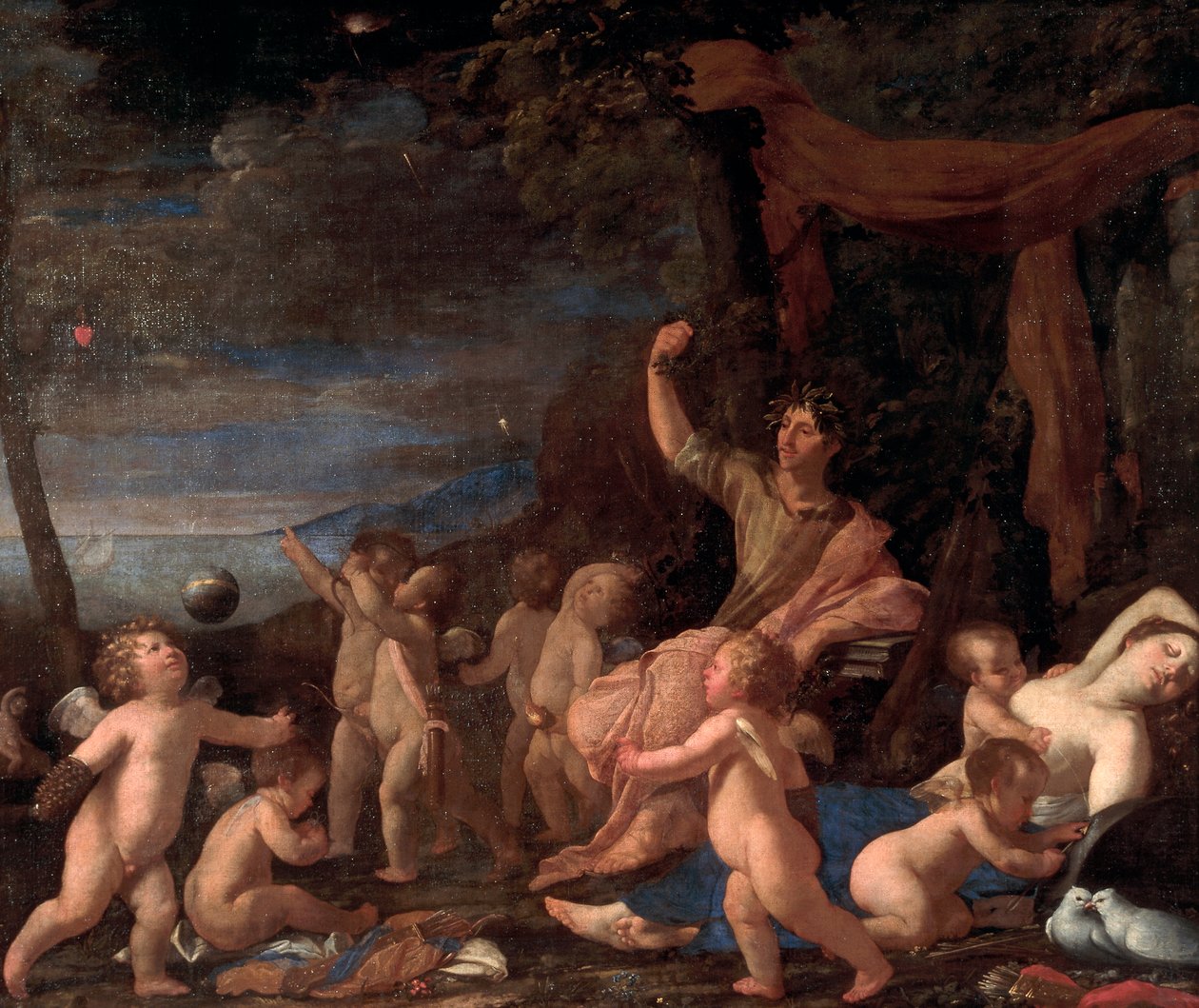 Ovids triumf (olie på lærred) af Nicolas Poussin