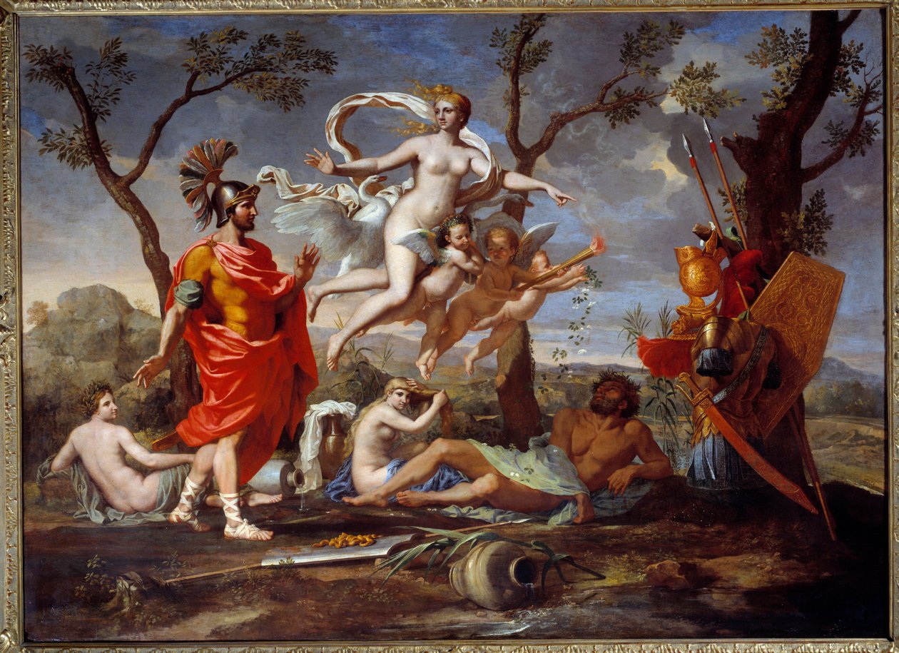 Venus Armant Enee Maleri af Nicolas Poussin (1594-1665) 1639 Søn. 1,07x1,46 m Rouen, Museum of Fine Arts af Nicolas Poussin