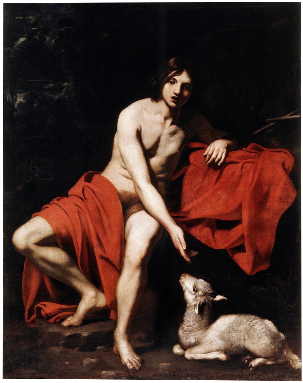 Sankt Johannes Døberen i ørkenen, c1615-c1620 af Nicolas Regnier