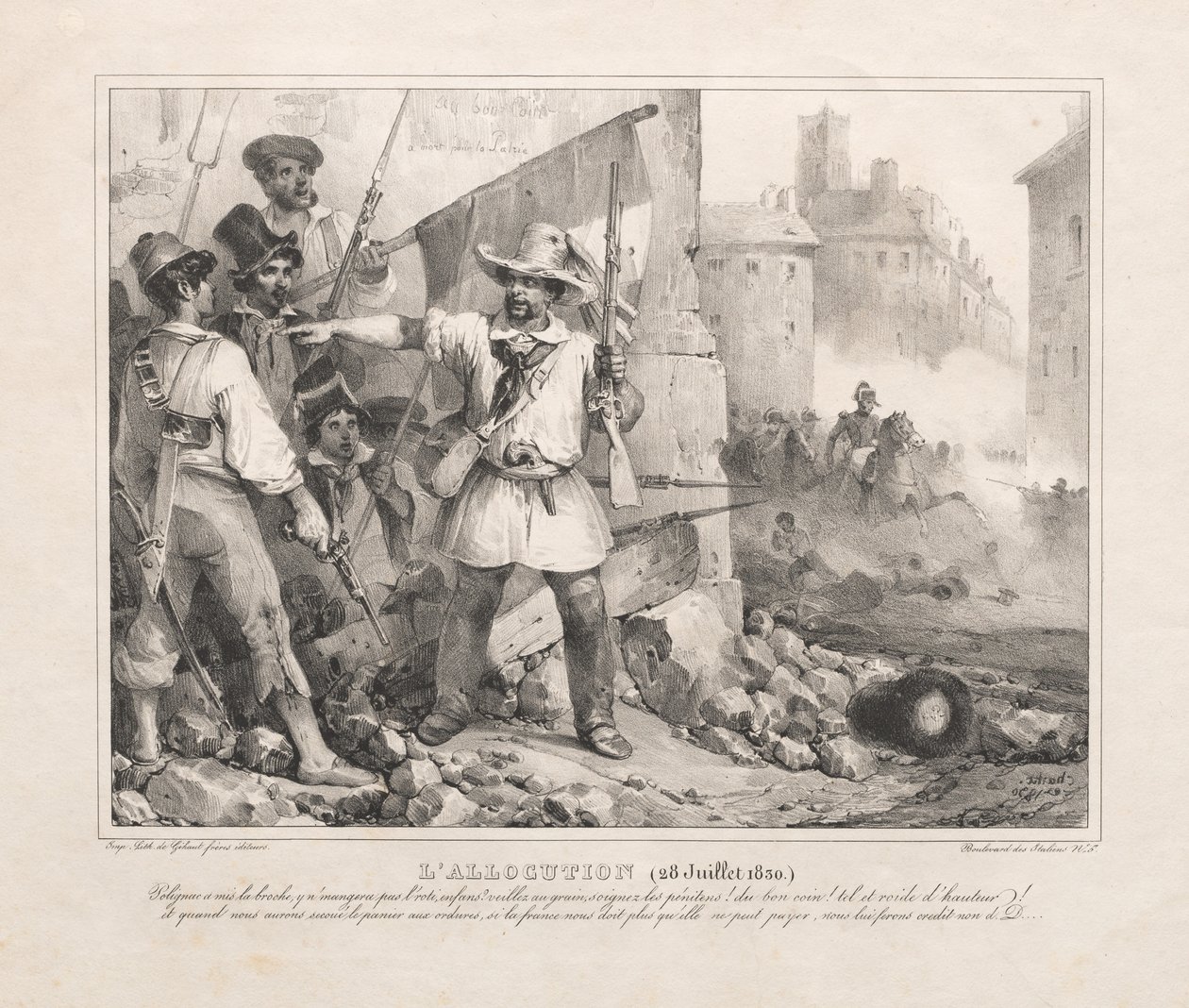 Tale 28. juli 1830, 1830. af Nicolas Toussaint Charlet