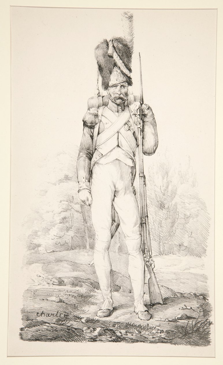 Foot Grenadier of the Old Guard, fra serien La Vieille Armee Francaise af Nicolas Toussaint Charlet