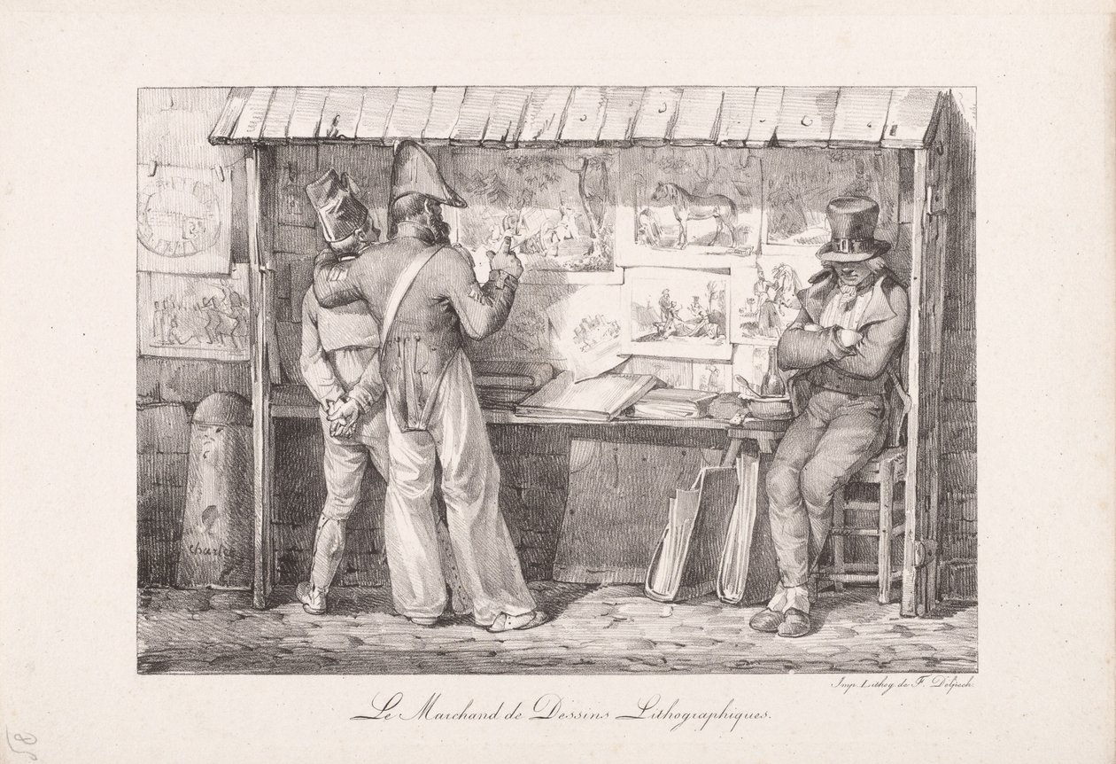Litografisælgeren af Nicolas Toussaint Charlet