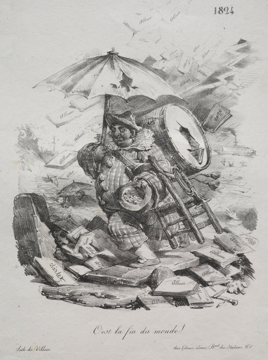 Litografiske skitser: Det er verdens ende! (frontispice) af Nicolas Toussaint Charlet