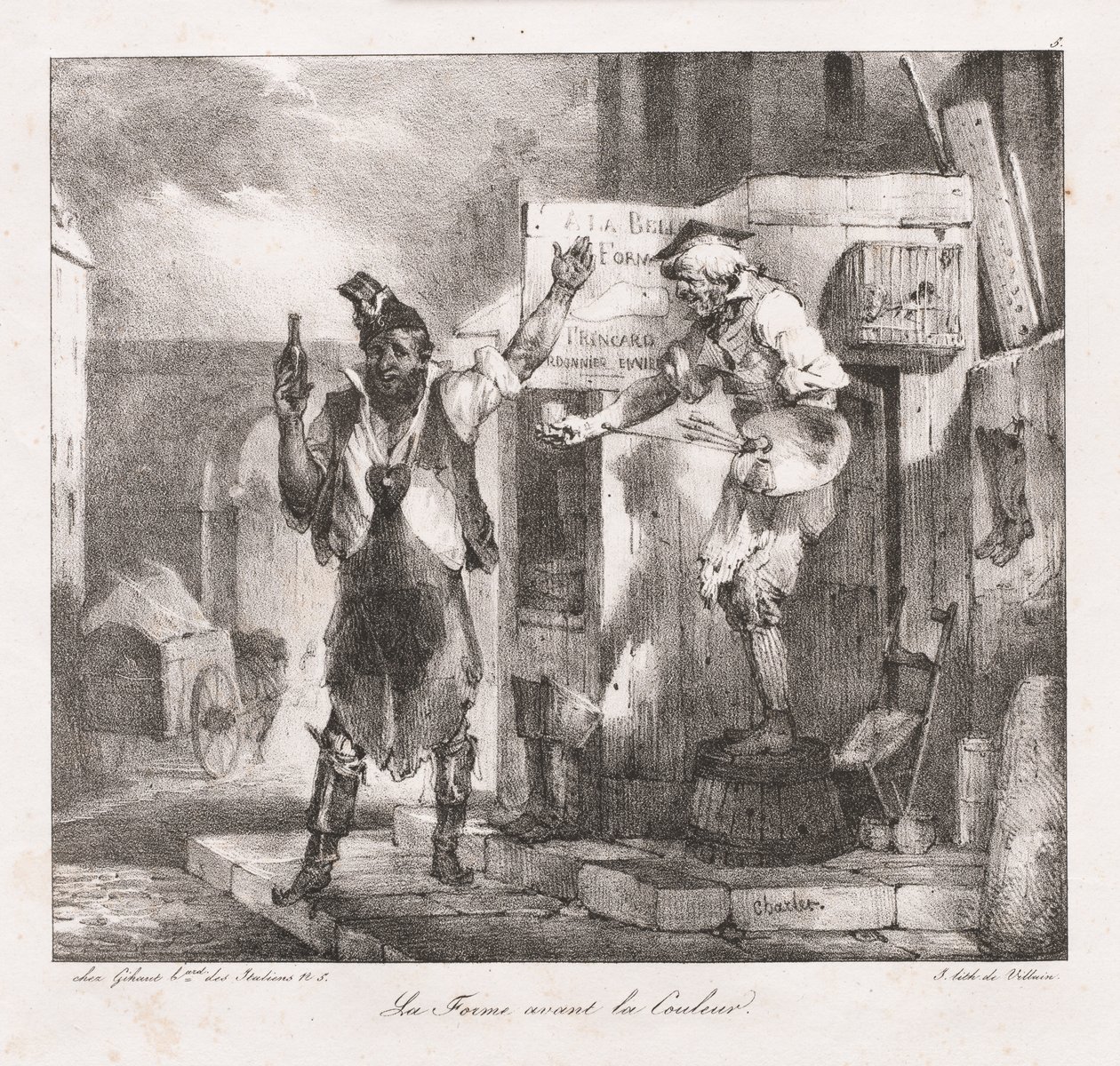 Litografiske skitser af Charlet: Form before Color, 1823. af Nicolas Toussaint Charlet
