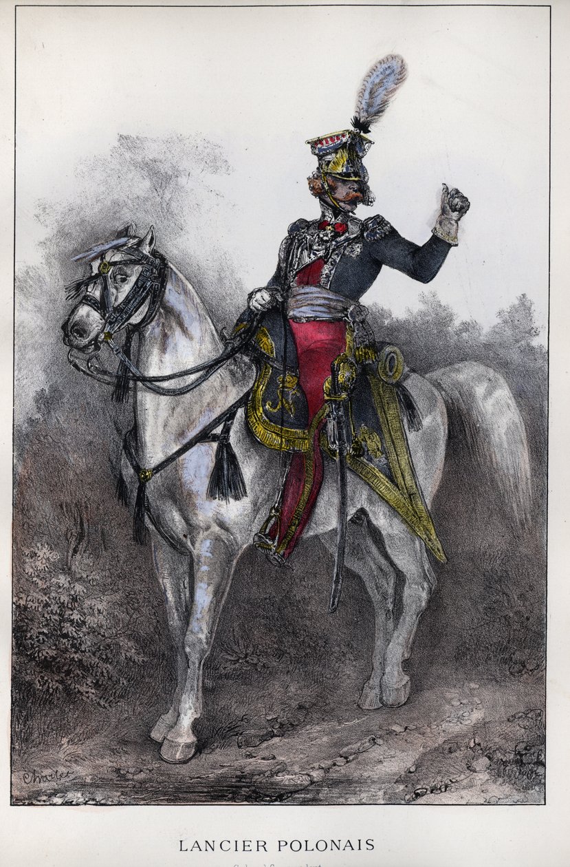 Officer polske Lancers af den kejserlige garde af Nicolas Toussaint Charlet