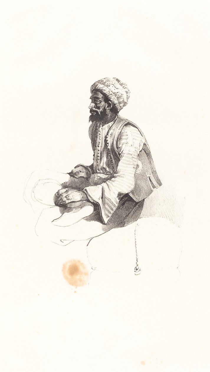 Siddende tyrker af Nicolas Toussaint Charlet
