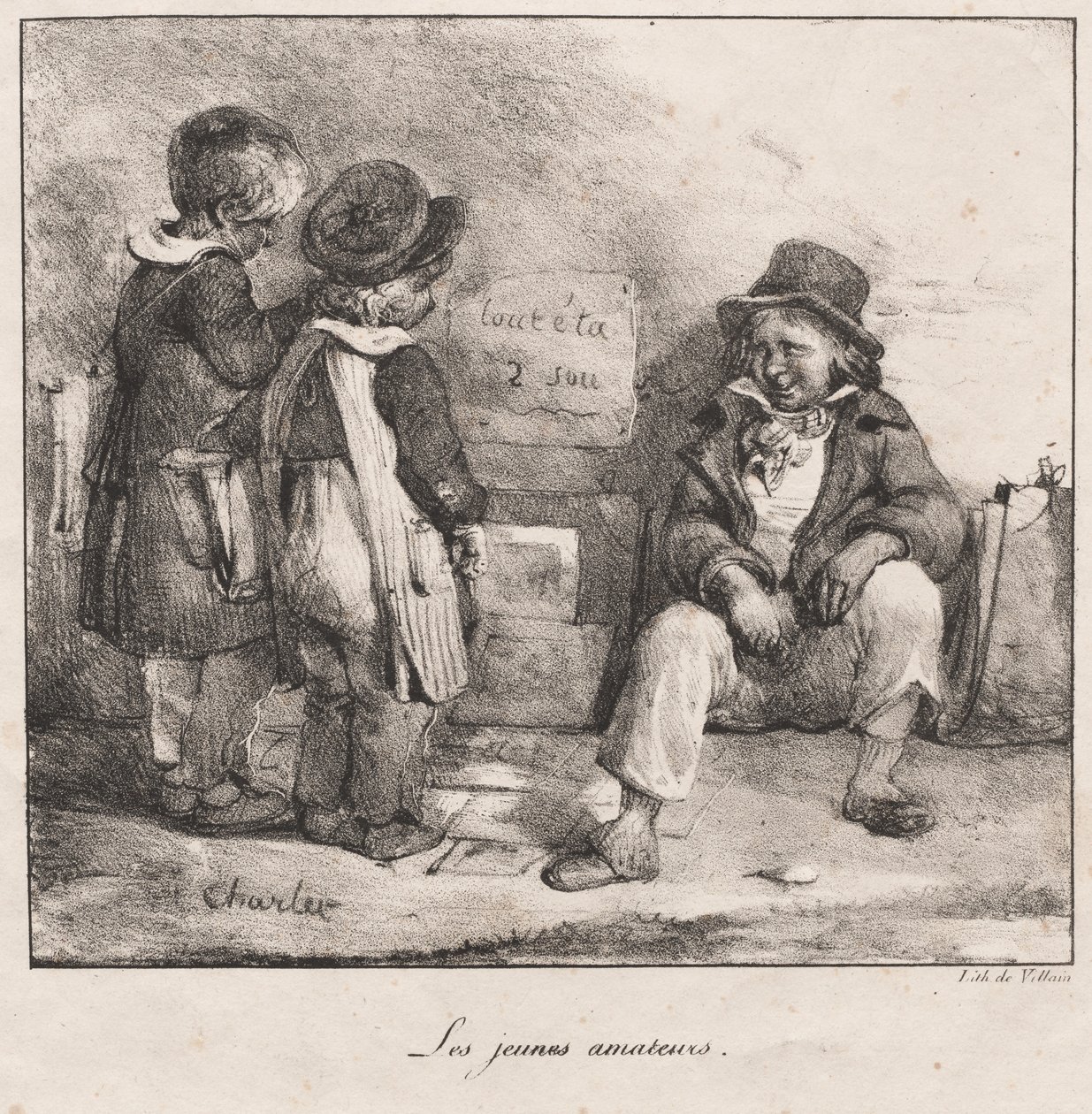 Skitsebog til brug for små børn: De unge amatører, 1822. af Nicolas Toussaint Charlet