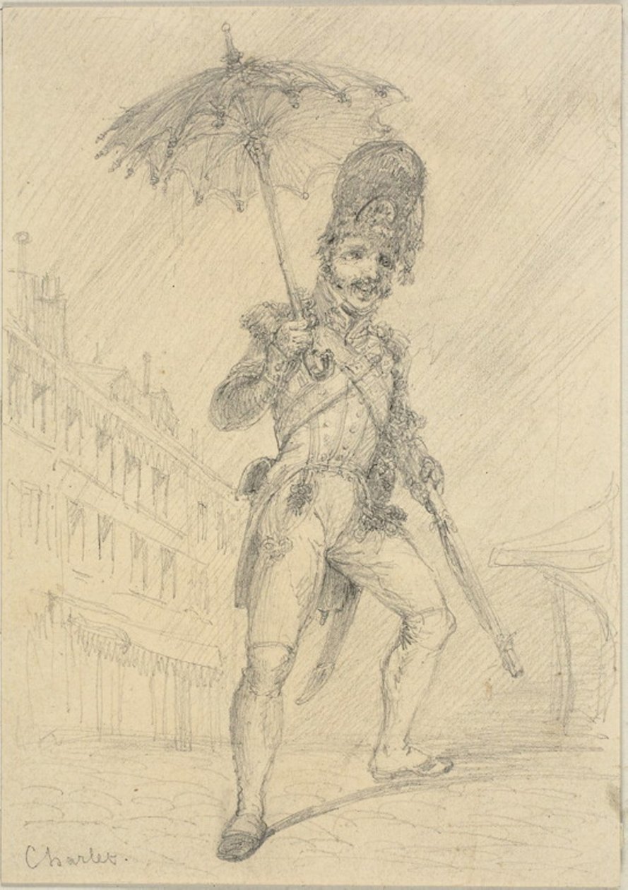 Soldat holder en parasol af Nicolas Toussaint Charlet