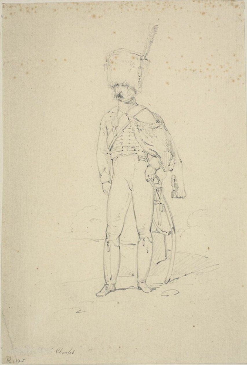 Stående husar af Nicolas Toussaint Charlet