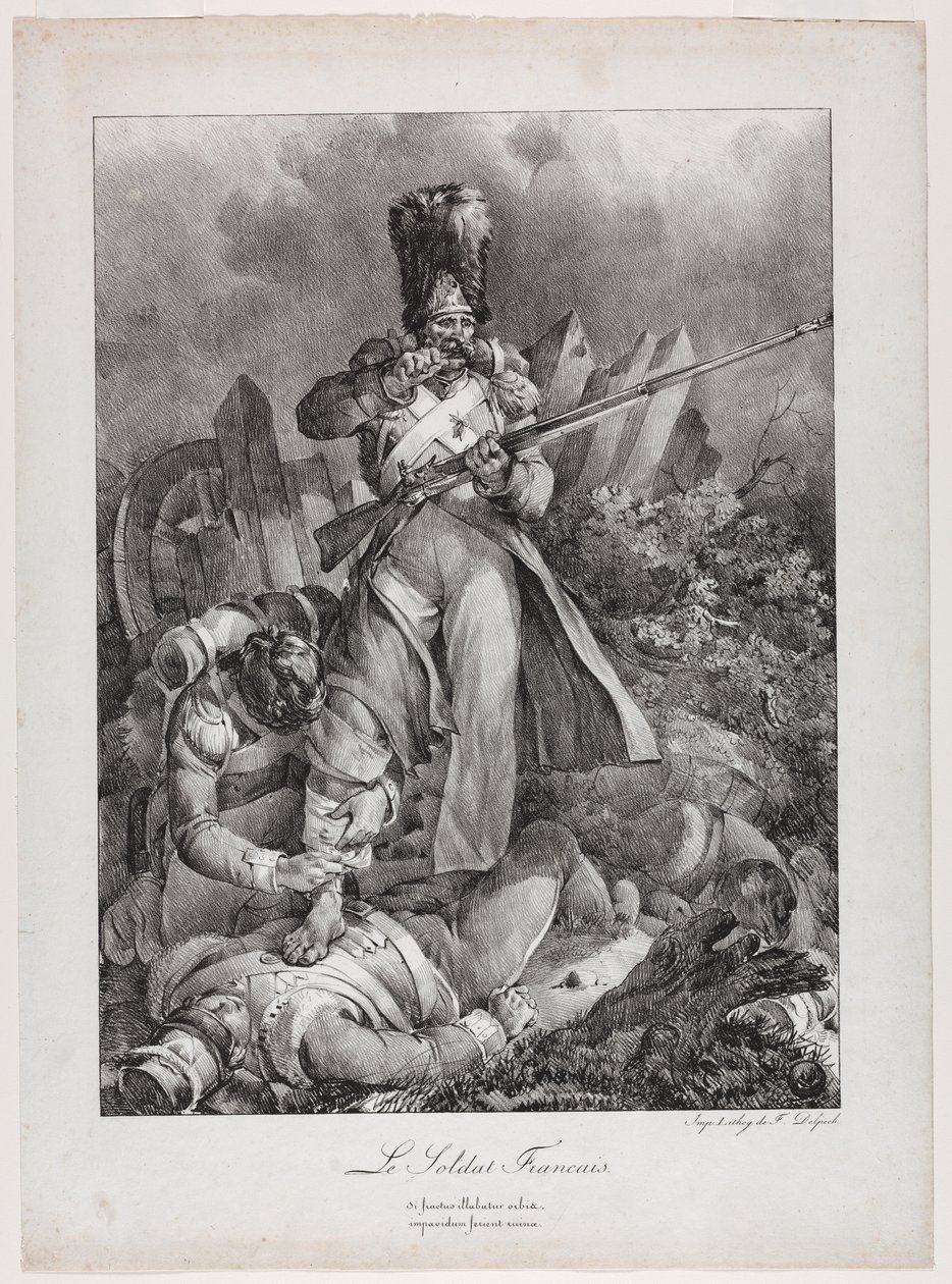 Den franske soldat Den franske soldat, 1818. af Nicolas Toussaint Charlet