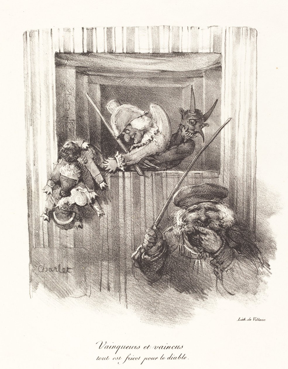 Vindere og besejrede, al mad til djævelen (The Vanquishers and the Vanquished, Al Food for the Devil) af Nicolas Toussaint Charlet